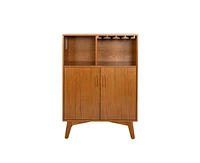 Casainc 31.5" Cabinet with Wine Glass Holder & Wine Rack & Adjustable Shelf