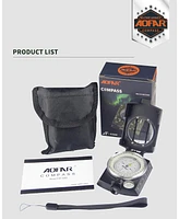 Aofar Military Compass,Af-4580 Lensatic Sighting, Waterproof and Shakeproof with Map Measurer Distance Calculator, Pouch for Camping