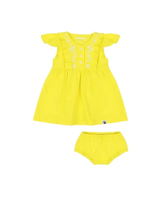Mixed Up Clothing Baby Girls Vestito Dress Set - Blazing Yellow
