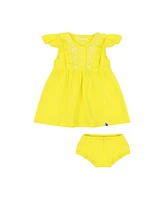 Mixed Up Clothing Baby Girls Vestito Dress Set - Blazing Yellow