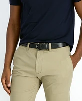 Tommy Hilfiger Men's Nautical Feather Edge Leather Belt