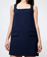 French Connection Women's Whisper Square-Neck Sleeveless Mini Dress