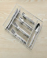 Ornative Anona 42-Pc. Flatware Set with Wire Caddy, Service for 8