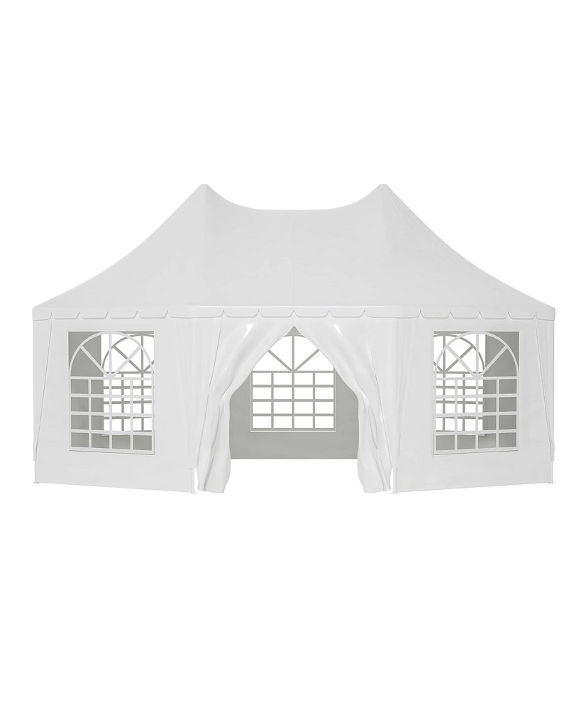Mondawe 20x15 Ft Heavy Duty Party Tent - White Wedding & Event Shelter
