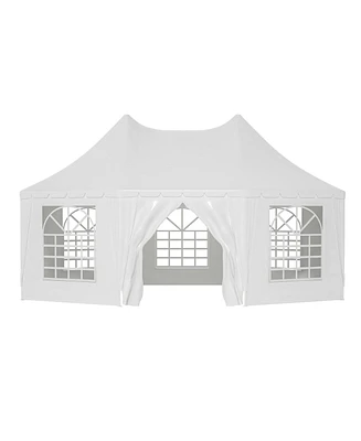 Mondawe 20x15 Ft Heavy Duty Party Tent - White Wedding & Event Shelter