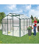 Mondawe 6'x8' Heavy Duty Polycarbonate Greenhouse for Backyard