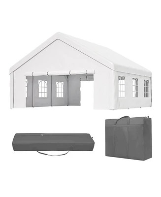 Mondawe 20x20ft Party Tent with Removable Walls - Waterproof Outdoor Canopy for Events