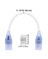 DELight Set of 10 Extension Cord Cable Wire for Rgb Led Neon Rope Light with Pin