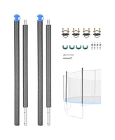 Yescom Universal Trampoline Replacement Enclosure Poles Accessories with Clamp and Hardware 2 Packs Fits Straight Pole Trampoline