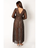 Petal and Pup Women's Lustre Long Sleeve Midi Dress