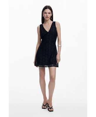 Desigual Women's Sleeveless lace dress