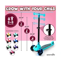 3-Wheel Foldable Kids Scooter - Child Toy Scooter with Built-in Led Wheel Lights