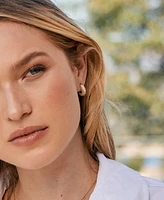 brook & york Gold Plated Marley Vermeil Huggies Earrings