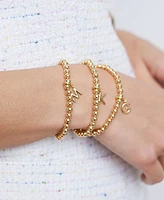 brook & york Gold Plated Makenna Initial Bracelet