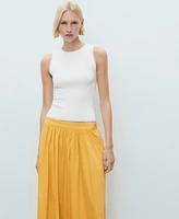 Mango Women's Long Gathered Skirt