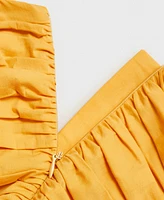 Mango Women's Ruched Strapless Top