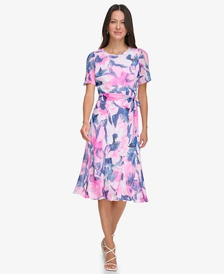 Dkny Women's Abstract-Print Midi Dress