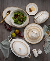 Noritake Trefolio Gold Butter/Relish Tray, 8-3/4"