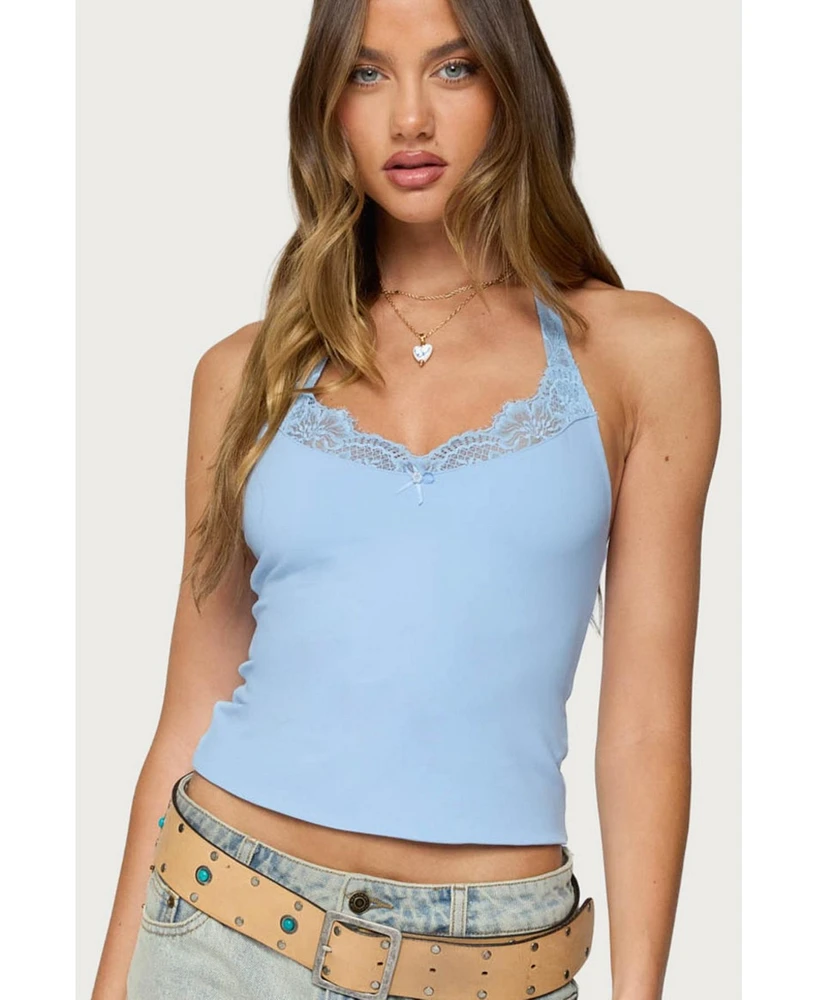 Edikted Women's Jordie Lacey Halter Top