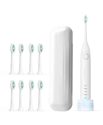 Operan Sonic Electric Toothbrush for Adults with 5 Modes, IPX7 Waterproof, 8 Brush Heads, Travel Case