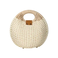 Women's The The Straw-Orb Hand Bag Hand Bag - Off-White