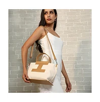 Women's The Riviera-Daze Hand Bag - Yellow Ochre & Cream White