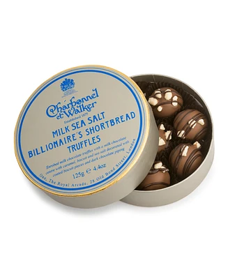 Charbonnel et Walker Milk Sea Salt Billionaire Shortbread Truffles, 8 Pieces