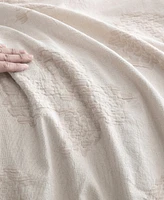 Vera Wang Roses Cotton Jacquard 3-Pc. Duvet Cover Set