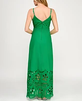 Invitee Juniors' Cotton Sleeveless Sweetheart Dress