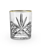 Godinger Dublin Gold Double Old Fashioned Glasses, Set of 4
