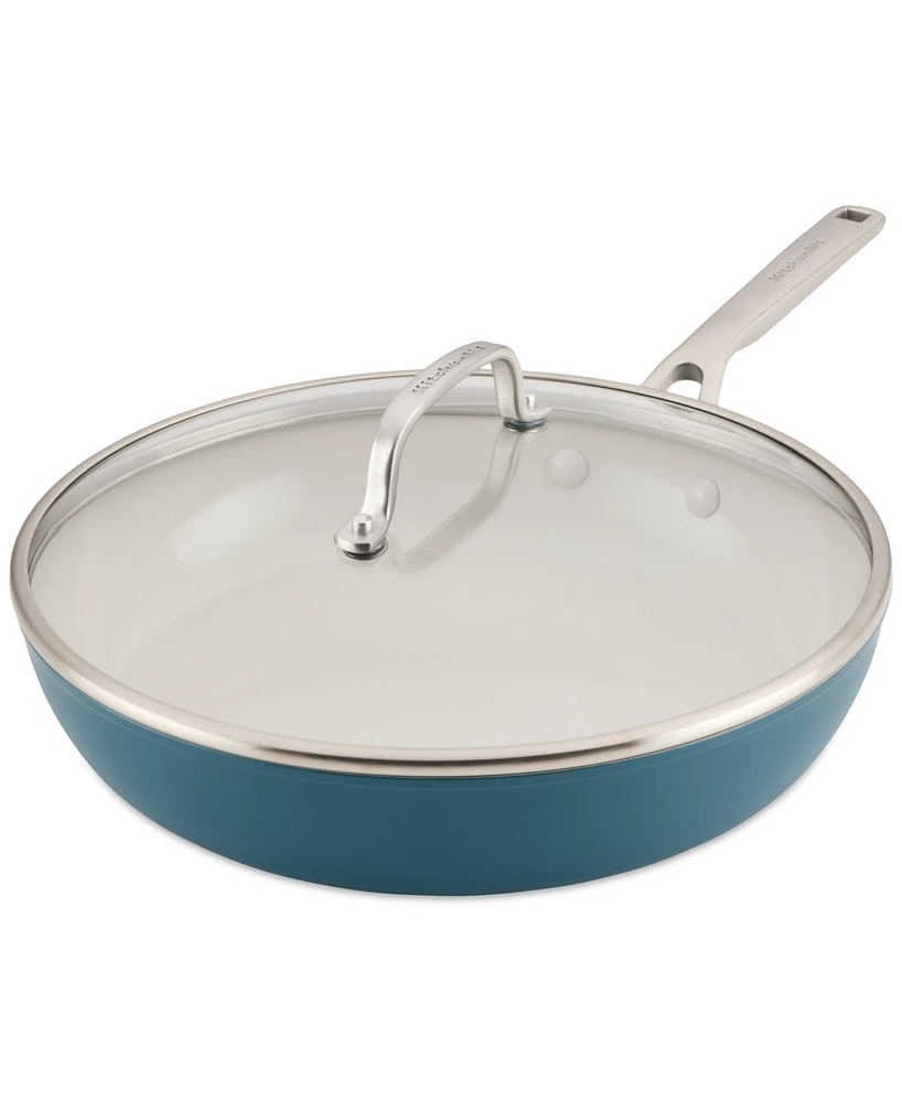 KitchenAid Hard-Anodized Ceramic Induction 12.5" Skillet with Lid