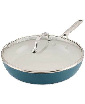 KitchenAid Hard-Anodized Ceramic Induction 12.5" Skillet with Lid