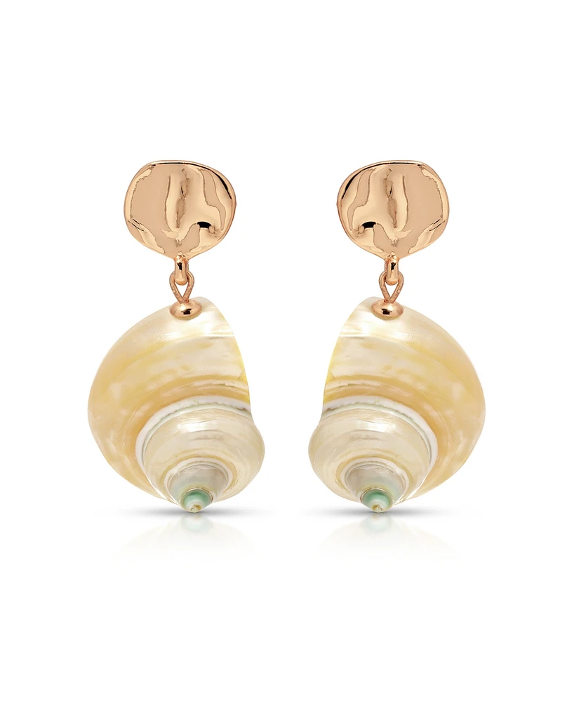 Ettika Sunken Treasure Shell Drop Earrings