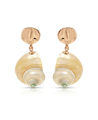 Ettika Sunken Treasure Shell Drop Earrings