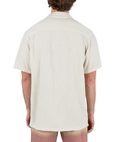 Hurley Men's Laguna Camp Embroidered Short Sleeve Shirt