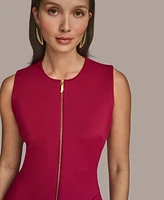 Donna Karan New York Women's Scuba Front-Zip Sheath Dress