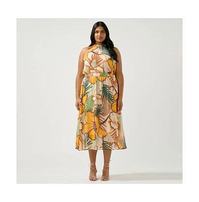 Estelle Paradisa Sleeveless Midi Dress