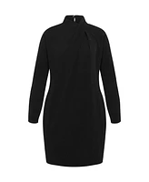 City Chic Women's Wrap Neck Dress