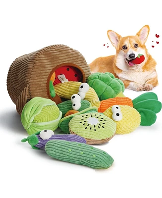 Nocciola 15 Pack Grocery Bag Crinkle Dog Squeaky Toys,Christmas gift,Plush Dog Toys for Aggressive Chewers,Stuffed Dog Chew Toys for Small Medium Dogs