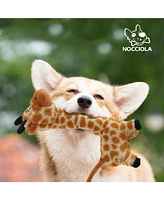 Nocciola Twistable Giraffe Stuffedless Dog Toy for Small Medium Breed, Christmas gift,Plush Chew Toy with Crinkle Paper and Soft Fabric