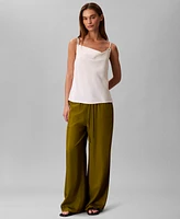 Calvin Klein Women's Drawstring Wide-Leg Pants