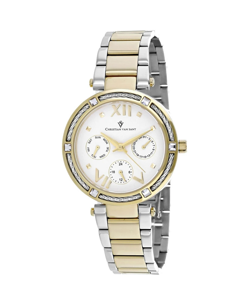 Christian Van Sant Women's Sienna White Dial Watch - CV1823