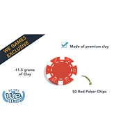 We Games Clay Poker Chips, 11.5 Gram, Set of 25, Red