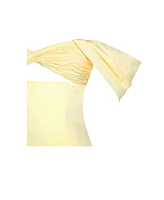 Miss Circle Women's Umika Butter Yellow Bubble Hem Mini Dress