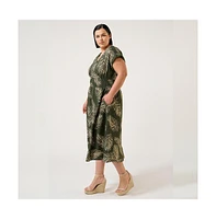 Estelle Plus Palmer Resort Shift Dress
