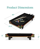 Best Choice Products 40in Tabletop Billiard Table, Pool Game Table w/ 2 Cue Sticks, Ball Set, Storage Bag