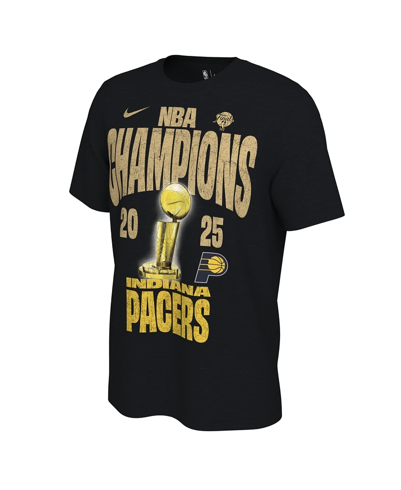 Nike Men's Black Indiana Pacers 2025 Nba Finals Champions Confetti Locker Room T-Shirt