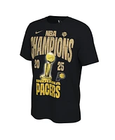 Nike Men's Black Indiana Pacers 2025 Nba Finals Champions Confetti Locker Room T-Shirt