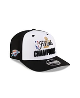 New Era Men's White/Black Oklahoma City Thunder 2025 Nba Finals Champions Parade 9SEVENTY Stretch-Snap Adjustable Hat