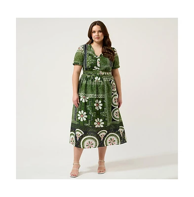 Estelle Ethereal Tile Print Dress